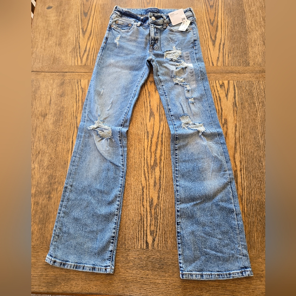 Aeropostle Size 2 Women's Distressed Flare Blue Jeans